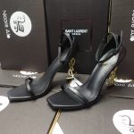 [Saint Laurent] YSL Saint Laurent heel high-heeled sandals for early spring Paris catwalk show, the design of Saint Laurent's brain hole is amazing. - Image 2