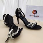 rhinestone buckle strap, fashion sandals, women's summer internet celebrity,  high heels, slim heels - Image 4