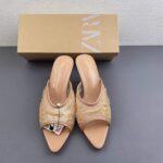 Premium Floral Embroidered Pointed Toe Mules - Elegant Party Wear Heels - Image 4