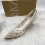 Premium Floral Embroidered Pointed Toe Mules - Elegant Party Wear Heels - Image 3
