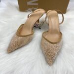 Elegant Pointed Toe Beaded Slingback Heels - Image 4