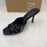 Zara Pearl & Bead Embellished Heeled Mules - Image 2