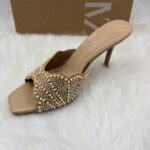 Zara Pearl & Bead Embellished Heeled Mules - Image 4
