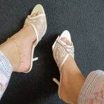 Premium Floral Embroidered Pointed Toe Mules - Elegant Party Wear Heels - Image 4