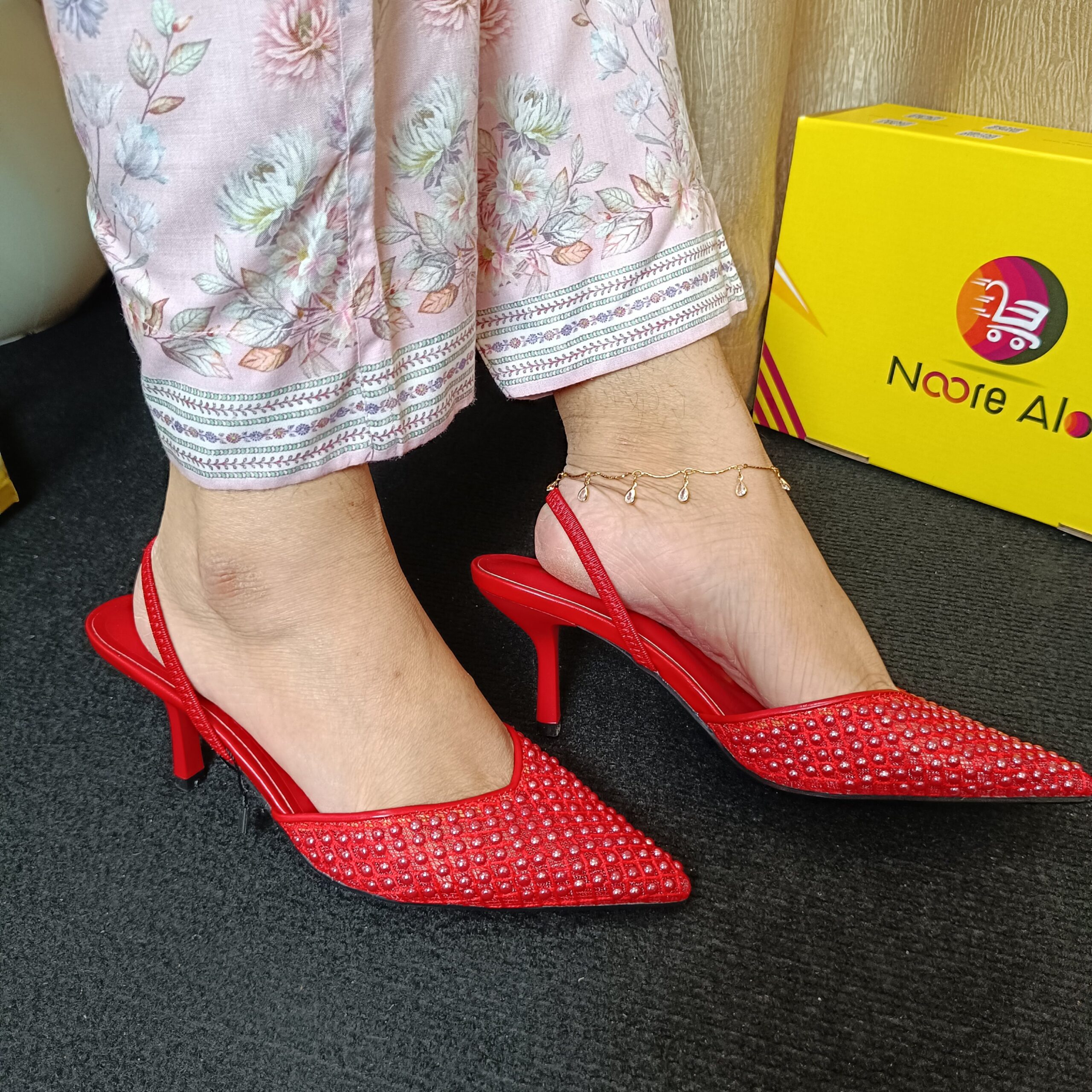 2026/09/1000273221-scaled.jpg Red Crystal Embellished Pointed-Toe Slingback Heels - Image 1