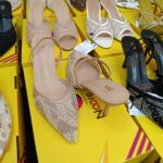 Elegant Pointed Toe Beaded Slingback Heels
