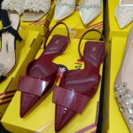 Zara Style Burgundy Patent Pointed Heels